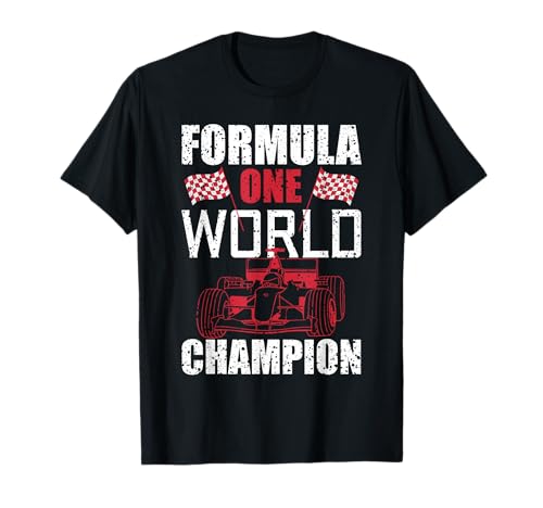 Circuito de corridas de campeões mundiais de Fórmula um t-shirt, Preto