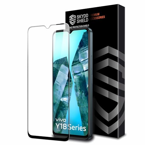 Image of Military-Grade Gorilla Tempered Glass For Vivo Y18, Vivo Y18e and Vivo T3 Lite (6.56 Inch) With Installation Kit | Edge to Edge Coverage | Black