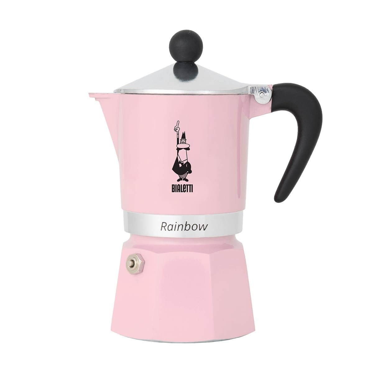 Bialetti Caffettiera Rainbow, 6 Tazze, Rosa