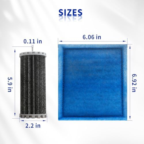 2 Pcs Aquarium Filter Kit for Marineland Penguin Power — top-down angle highlighting key features
