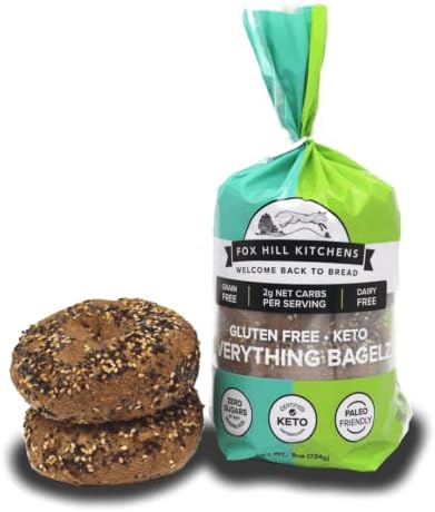 Low Carb & Gluten Free Everything Bagels | Certified Keto & Paleo Friendly | Zero Sugars, Grain Free & Dairy Free | Fox Hill Kitchens