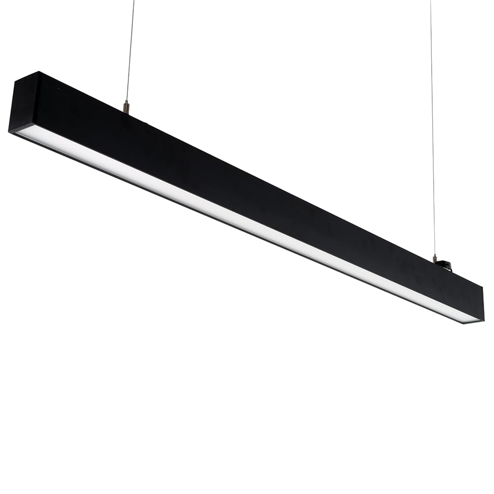 LUXULA LED Pendelleuchte 120 cm Schwarz, 30W 3600lm, 3000-6500K einstellbar, Hängelampe Up & Down Aluminium, Blendfrei UGR<19, Deckenlampe als Büro- & Tresenleuchte, Esszimmerlampe hängend