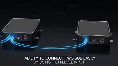 Harman Kardon Feel 700 Untersitz Subwoofer Auto Aktiv - Mini Underseat Bass Box für Tiefe kraftvolle Bässe, Ultrakompakter Aktiv Subwoofer Auto Set mit eingebautem Klasse D 250 Watt Verstärker