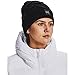 Under Armour womens Halftime Cable Knit Beanie , (001) Black / Jet Gray / Halo Gray , One Size Fits All