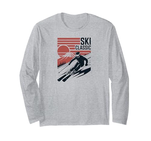 Ski Mountain Snow Skiing Retro Winter Vacation ����T�V���c