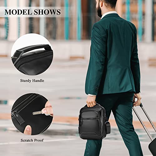Baigio Mens Messenger Bag Shoulder Bag (Black) #TOP5