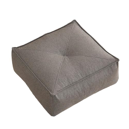 AWHAO Coussin de Sol avec Poignée, Coussin d'Assise Confortable et Élégant, 40x40x15cm, Rembourrage Épais et Matelassé pour Balcon Chambre Salon Bureau, Gris foncé