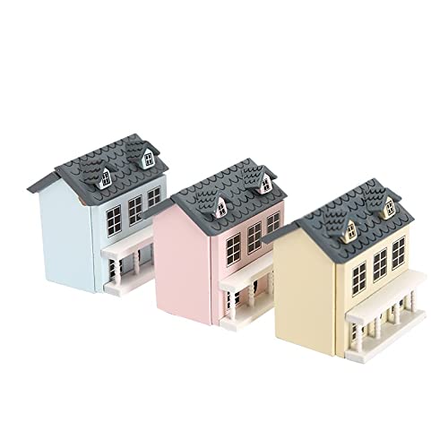 Miniature Cottage For Dollhouse Accessories Desktop Decor Wooden Mini House Storage Decoration Ornament Nice Present For Miniature Lovers (Blue) #TOP7