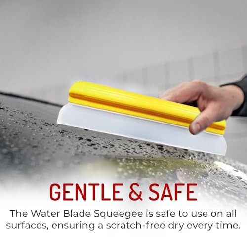Image of HI-TECH 14 inch Silicone Water Blade Car Drying Squeegee - Streak-Free, Fast-Drying, Scratch-Free Car Wash Tool (Pack of 2)