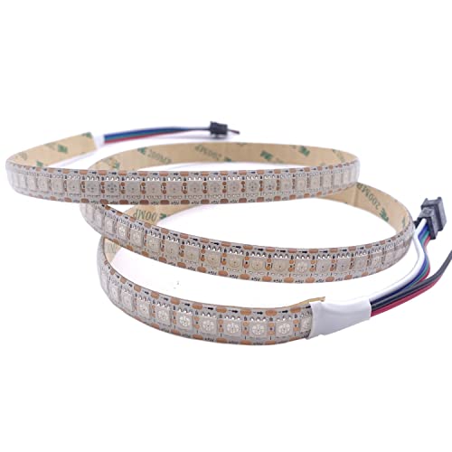 Image of DC 5V WS2813 Led Strip Light Dual Signal Individually Addressable 5m 30 LEDs WS2812B Updated Black White PCB (White PCB IP65, 1M 144LED /M)