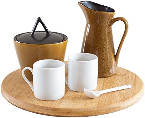 TB Home 10” Bamboo Lazy Susan Organizer for Kitchen, Turntable for Cabinet, Table or Pantry