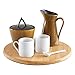 TB Home 10" Bamboo Lazy Susan Kitchen Turntable for Pantry Cabinet or Table