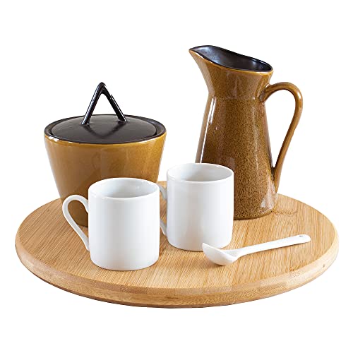 TB Home Lazy Susan Organizer for Cabinet, Pantry or Tabletop – 10" Bamboo Turntable for Kitchen, Counter or Spice Rack Storage by TB Home - Used condition - US$11.69