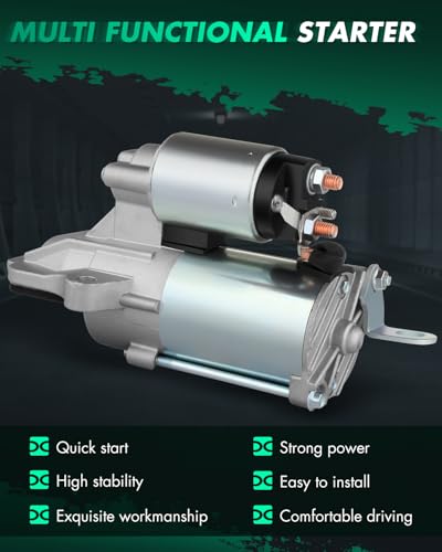 Image of SCITOO Starter Motor 6674N L3H5-18-400 Escape 2005-2008 2.3L 2009-2010 2.5L Focus 2003-2007 2.3L 2005-2010 2.0L Transit Connect 2010-2012 2.0L for Mazda 2.5L 0.8kW /12 Volt CW 8-Tooth Pinion
