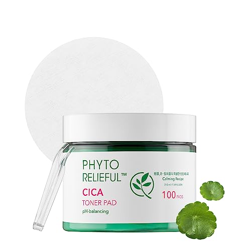 THANKYOU FARMER Phyto Relieful Cica Toner Pad (100 Pads / 210 ml) - Vegan, Centella Asiatica, pH-ausgleichend, beruhigend, beruhigend
