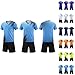 Kids Summer 2 Piece Outfits Athletic Crewneck Short Sleeve Jerseys Top Matching Shorts Training Uniforms for 4-13 Years