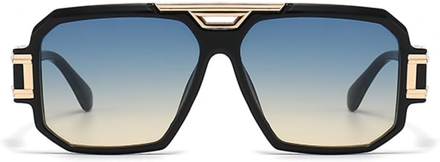 Junsika Retro Oversized Sunglasses for Men Women Fashion Vintage Square Aviator Designer Shades Sunglasses - Image 2