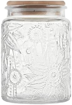 Custde 23.7 fl oz Airtight Glass Storage Jar with Bamboo Lid - Vi...