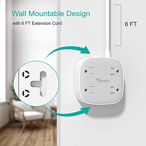 Outdoor Power Strip Weatherproof, 6 Ft Extension Cord 3 Usb Ports, 1 Usb C Charger, 4 Outlets Flat Plug Surge Protector Waterproof Shockproof Wall Mountable For Home Kitchen Patio Porch Garden Camping #TOP7