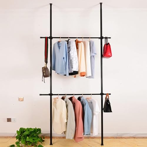 Portant télescopique de 110 à 310 cm idéal pour optimiser le rangement des vêtements