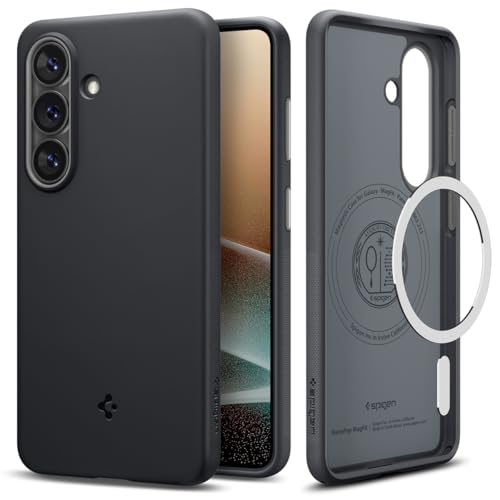 Spigen for Galaxy S26 Case, Nano Pop MagFit [Compatible with MagSafe] [Fast Wireless Charging] - Black Sesame