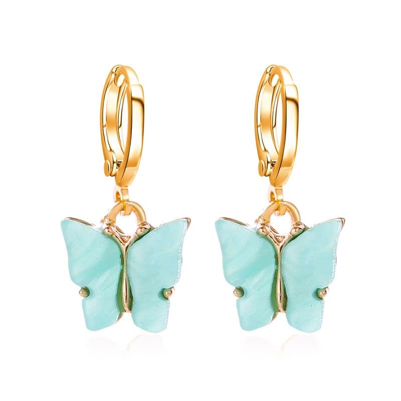 Maverick Niche Girls Butterfly Acrylic Gold Finish Earrings (Blue) (B09X4KNCVH) Amazon Price History, Amazon Price Tracker