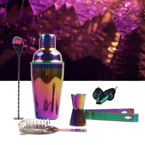 Coctelera de acero inoxidable de 750ml con complementos de pub para preparar combinados 8