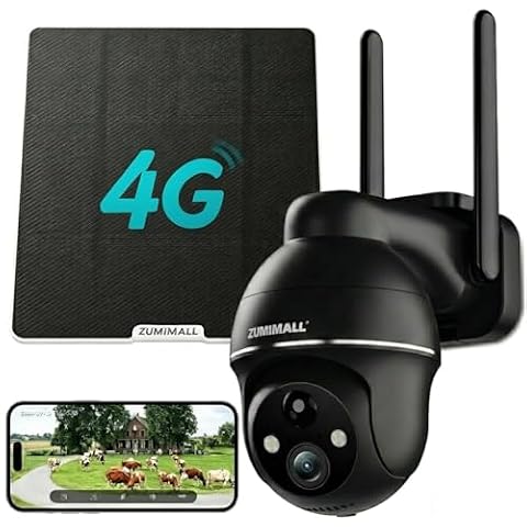 ZUMIMALL 4G LTE Cellular Security Cameras Wireless Outdoor, 2K No WiFi Cameras for Home Security… — $54.99 (21% off)