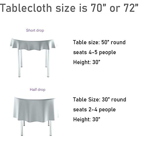 PartyDelight 70" Round Gold Sequin Tablecloth High-Density 3mm Stitched Sequins Sparkling Circular Table Overlay for 48-inch Round Tables, Milestone Birthdays & Holiday Decor by PartyDelight - Image 3