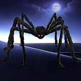 MOAJAZA Giant Spider Halloween Decorations for Outside House Inside Home, 5FT Fake Spider Large and Scary
