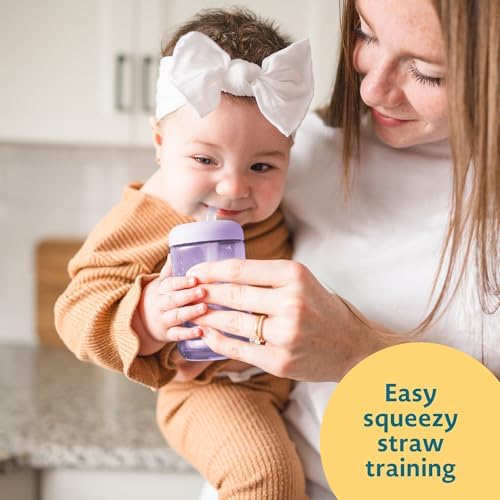 The First Years Squeeze & Sip Straw Cups - Pink/Purple/Blue - 3 Count — 사진 5