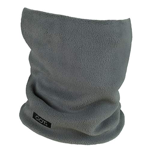 GOT Sports Polar Fleece Neck Warmer - Double-Layer Winter Ski Face Mask - Neck Gaiter Scarf for Skiing, Snowboarding, Running (Gray)