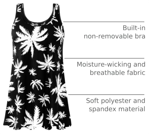 Image of Air Curvey Tank Tops for Women Build in Bra Casual Flowy Tank Pleated Loose Fit S-XXXXL
