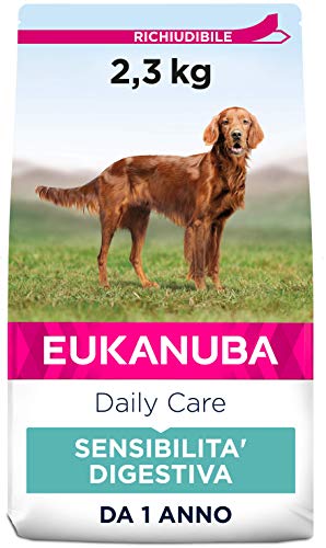 Eukanuba Daily Care Alimento Secco per Cani Adulti con Difficoltà Digestive, 2,3 kg