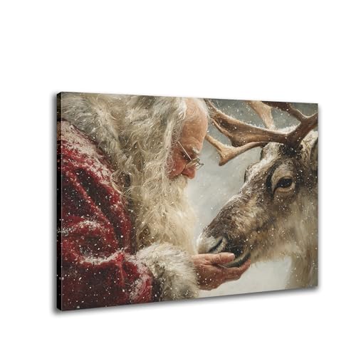 Décoration murale de Noël sur toile pour créer une ambiance chaleureuse