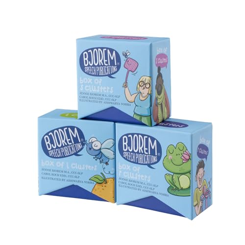 Bjorem Speech® Box of S, R, L Clusters Bundle – Speech Therapy Sound Cards for Articulation, Literacy & Language Development | Engaging & Inclusive Learning Tool
