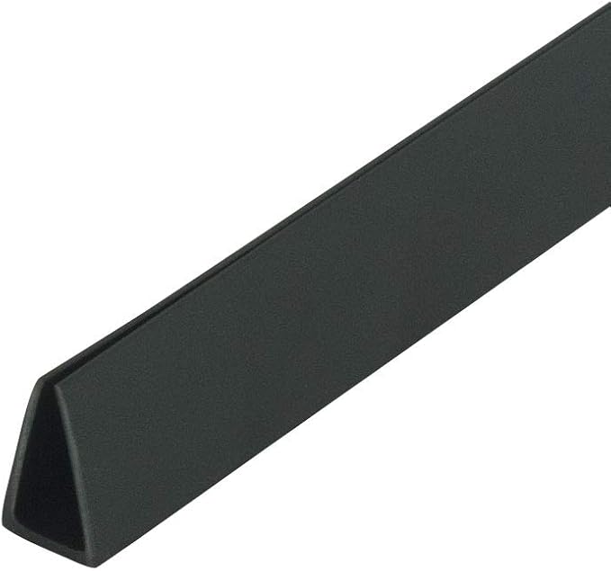 Outwater Plastics Black 1/4'' Styrene Plastic UChannel/C