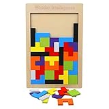 木製のパズル積み木 知育玩具です ジグソーパズルと同じですが 正解は無限に存在します 対象年齢は5歳以上 高度な図形感覚や色覚を鍛えるのにオススメです 滅多にありませんが 海外製品のためバリや小傷がある場合があります