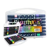 Canetinhas Touch Glitter Cores Ponta Dupla Estojo Canetinhas Variadas (12)