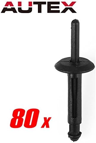 PartsSquare 80pcs Fender Liner Fastener Rivet Push Clips Retainer Replacement for Buick Skylark Replacement for Chevy Cavalier Replacement for Pontiac Sunfire Cutlass Replacement for Dodge Challenger