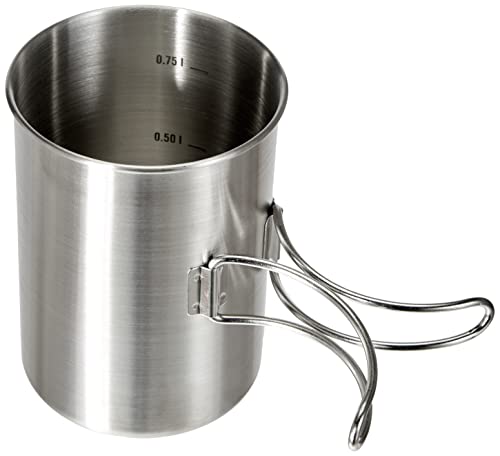 Tatonka Becher Handle Mug 850 ml - Tasse aus rostfreiem Edelstahl - Mit Klappgriffen und Volumenskalierung - kompatibel mit Nalgene… – Ansicht 1