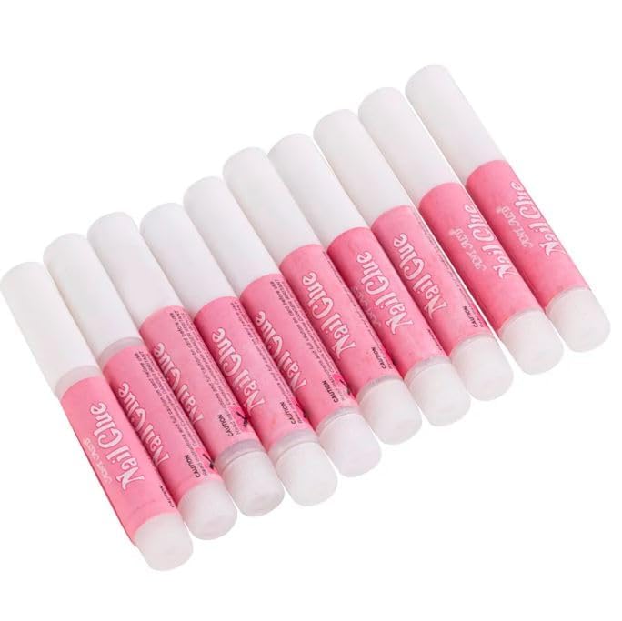 Keli Nail Glue for Long Lasting Professional Acrylic Nails Adhesive Nail Glue for False Nail Tips 0.07OZ/PCS(10PCS)