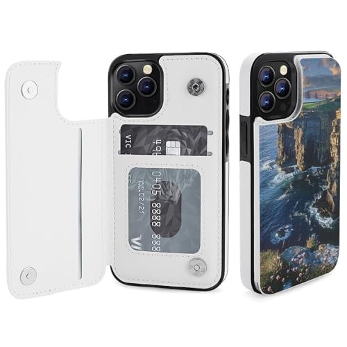 HKMNLEW Ireland Outdoors County Clare The Cliffs�v�����g�t���b�v�t�H���E�H���b�g�P�[�X iPhone 12 Pro�p�APU���U�[���C�ϏՌ��d�b�P�[�X�J�o�[ �J�[�h�z���_�[�t��