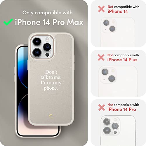 Image of CYRILL Kajuk Mag Compatible with iPhone 14 Pro Max Case (2022), Premium Vegan Leather Case with MagSafe and Full Body Protection - Me Time Cream