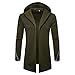 Produktbild Sannysis Herren Slim Fit Pullover Langarm Mantel Mens Hooded Solide Zipper Trenchcoat Jacke Strickjacke Outwear Bluse Tops