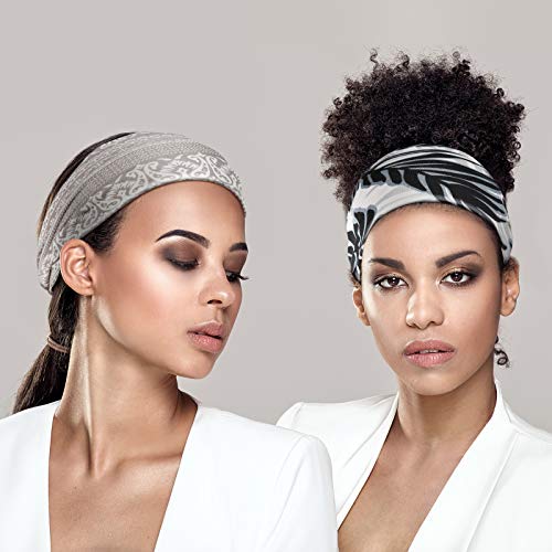 Yougulu 10 Pieces African Headband Boho Wide Bandeau Headbands Wide Turban Knot Elastic Headband Stretchy Turban Large Headwrap Fabric Head Bands Athletic Sport Beach Hair Accessories For Women Girls #TOP4