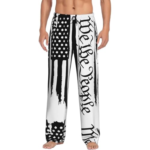 Men's Pajama Pants Mens PJs Sleepwear Bottoms Sleep Lounge Long Pants Relaxation Wide Leg Slacks with Pockets
