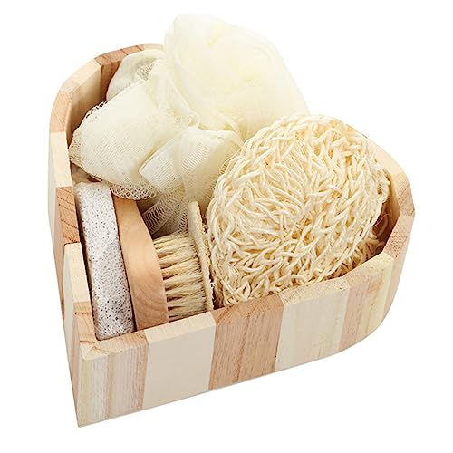 KOMBIUDA 1Set Body Scrubber Kit Versatile Bath Tool Present for Exfoliating Skin Includes Foot File and Bath Scrubber for Use Lightweight and Practical Cleaning