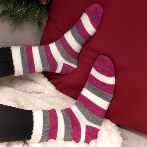 Image of BambooMN Women's Double Layer Thick Cabin Winter Socks - 3 Pairs