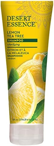 Desert Essence Lemon Tea Tree Shampoo - 8 Fl Ounce - Removes Excess Oil - Revitalizes Scalp - Strengthens & Protects Hair - Maca Root Extract - Soft, Smooth & More Manageable